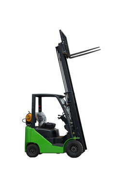 Forklift freight. Loading machine.