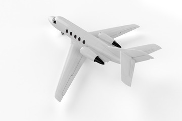 Small Private Airliner - Mockup 3D illustration