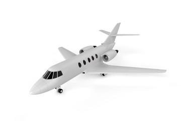 Small Private Airliner - Mockup 3D illustration