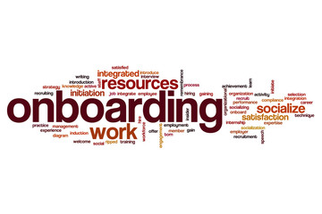 Onboarding word cloud concept