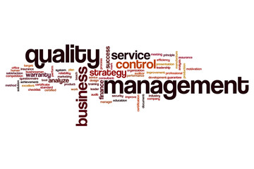 Quality management word cloud concept