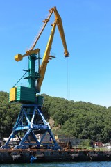 Tower Cranes In The Port