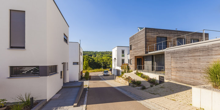 Germany, Esslingen-Zell, development area with passive houses