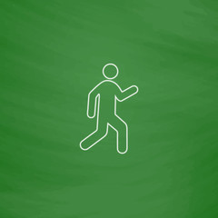Plakat walk computer symbol
