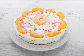 Peach and yogurt cake