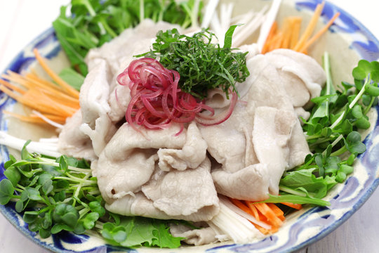 rei shabu, cold pork salad, japanese summer cuisine