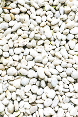 white stone background, dry round reeble stones