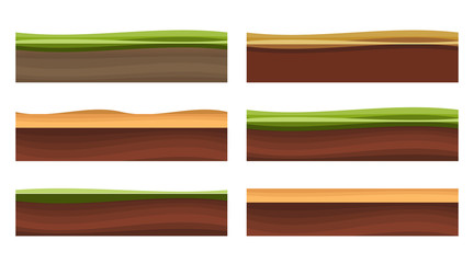 Obraz premium Different Ground Platformer Level Floor Design