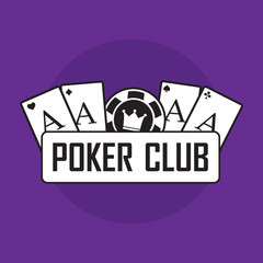 Poker club vector Sign Las Vegas