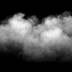 Poster Background of abstract grey color smoke isolate on black color background. with copy space © Jenov Jenovallen