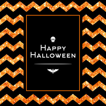 Happy Halloween Greeting Card with Square Frame