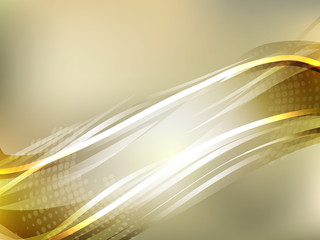 Gold gradient abstract wave background