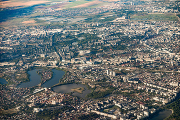 Aerial View Of Bucharest City In Romania