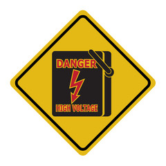 Electrical switch the power voltage symbol,  warning sign