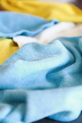 Various colored microfiber cloths