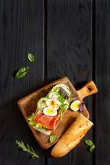 Delicious homemade sandwich.