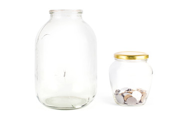 broken jar and the jar of coins