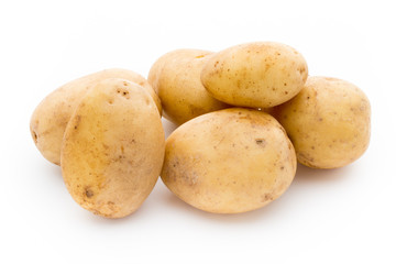 New potato isolated on white background.