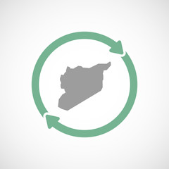 Isolated reuse icon with  the map of Syria