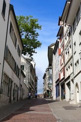 Zurich, Switzerland. Old town's street