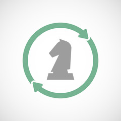 Isolated reuse icon with a  knight   chess figure