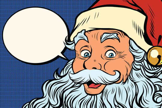 Santa Claus tells comic bubble