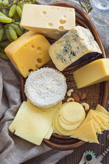 Various types of cheese set