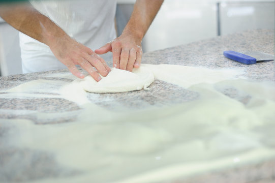 Making the Pizza - Hands Detail