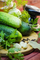 cucumbers for preserving and salting