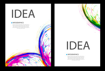 Business ink cover page layout brochure