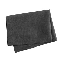 Black napkin isolated on white background