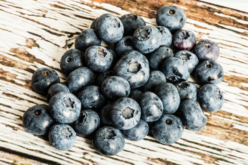 Handful of Fresh Ripe Juicy Blueberries