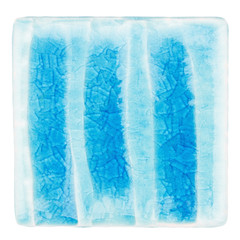 Handmade glazed ceramic tile