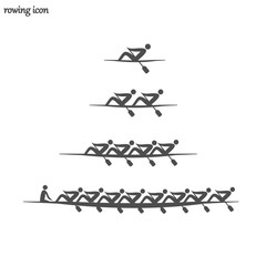 Logo rowing singles, twos, fours and  group. Sport .