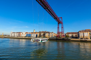 The Bizkaia suspension bridge in Portugalete, Spain