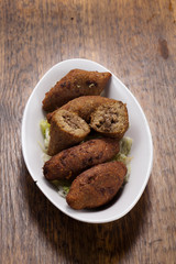 Kibbeh is a wonderful dish from the  Arabian food and Middle East traditionally