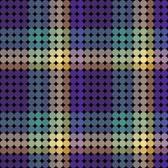 Kaleidoscopic low poly circle style vector mosaic background