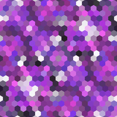 Kaleidoscopic low poly hexagon style vector mosaic background