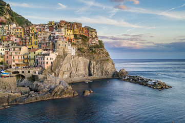 Manarola,miasteczko na skale.Liguria,Włochy