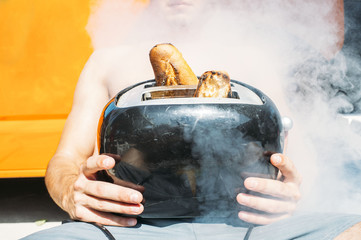burning toast