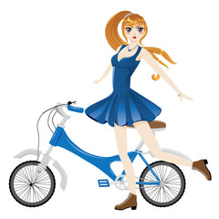 Girl with Bicycle