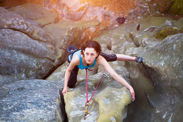 Girl mountain climber.