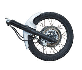 Fototapeta premium the front wheel of a motorcycle
