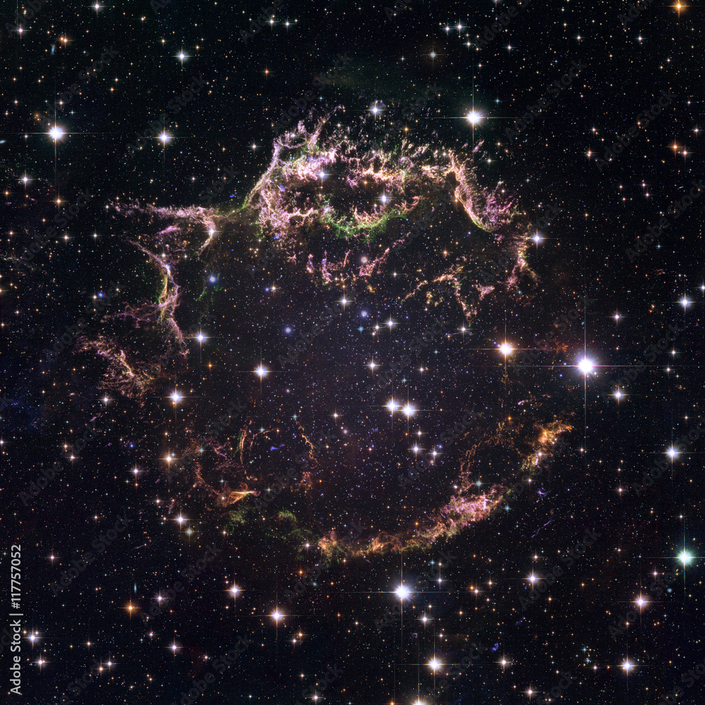 Poster stars nebula in space. elements of this image furnished by nasa.