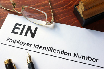 Federal Employer Identification Number (FEIN), also known as an Employer Identification Number (EIN). - obrazy, fototapety, plakaty