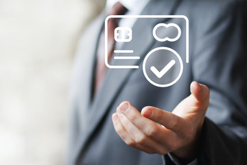 Business button credit web card network icon
