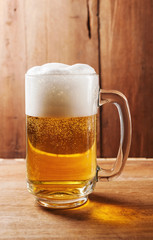 Glass of beer in still life tone