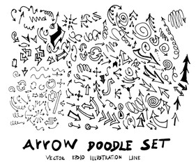 Vector hand drawn arrows set eps10