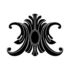 Naklejka premium Vintage baroque element. Vector.