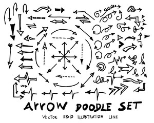 Vector hand drawn arrows set eps10